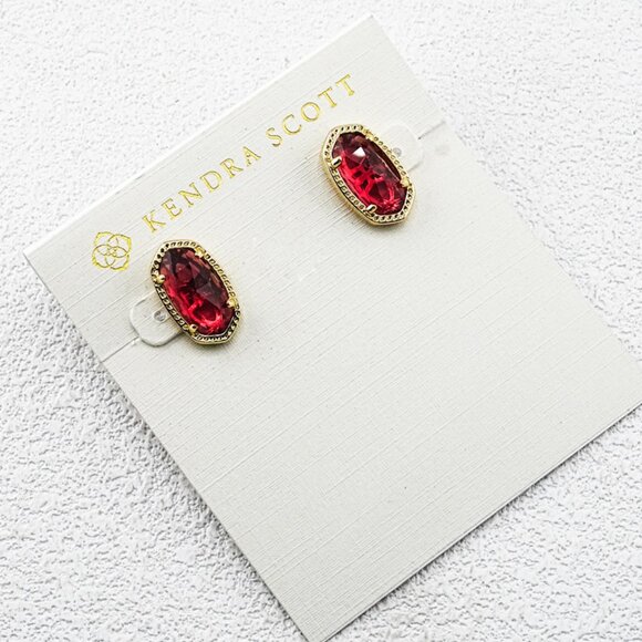Kendra Scott Jewelry - Kendra Scott Red Glass Stud Earrings